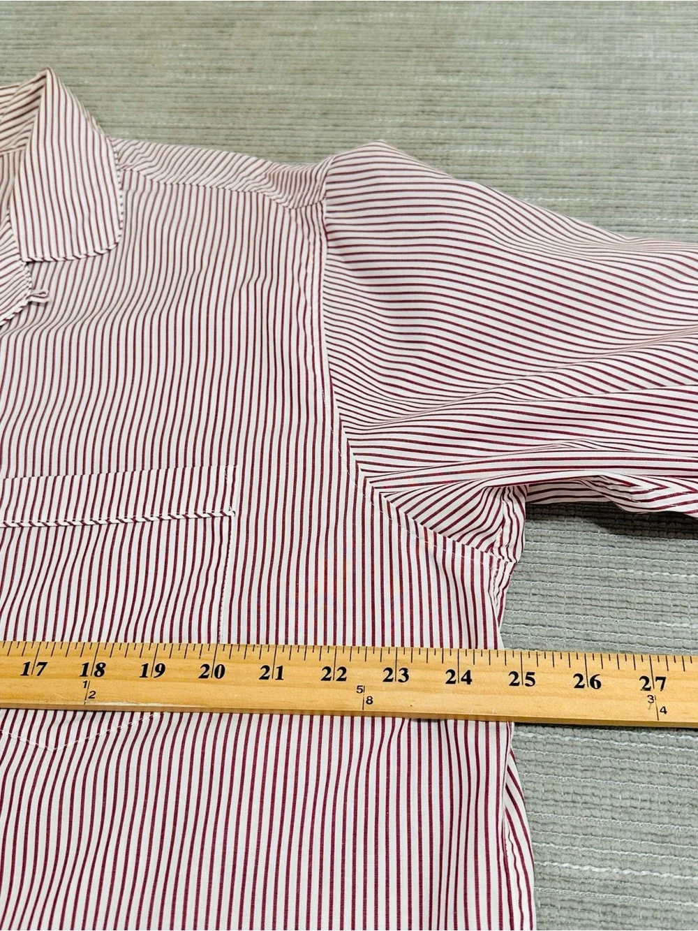 Brooks Brothers 346 Men's Pajama Set Large L Red White Ticking Stripe Cotton PJ